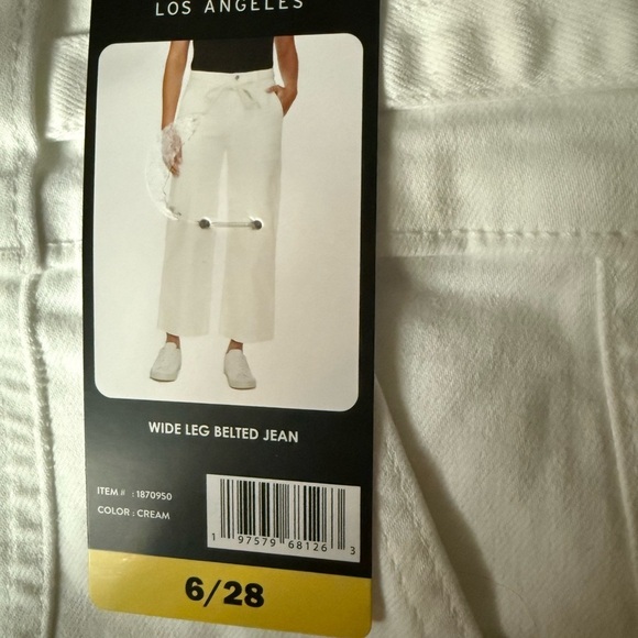 NWT HUDSON Women's Tie Waist Wide Leg jeans size 6/29. Hudson Los Angeles - Picture 9 of 10